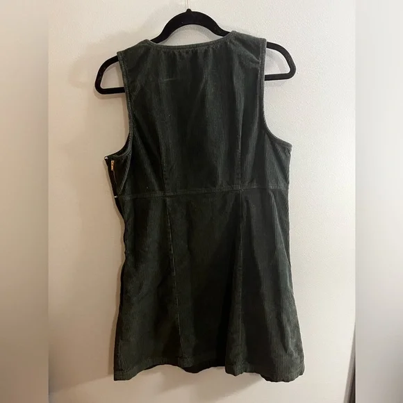 Emerald green corduroy dress - Picture 2 of 4
